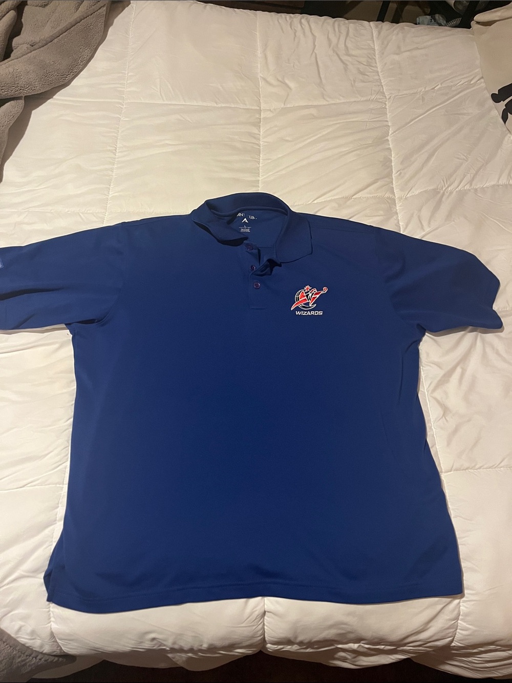 Antigua Men's Wizards Polo - Royal Blue with Red/White Logo
